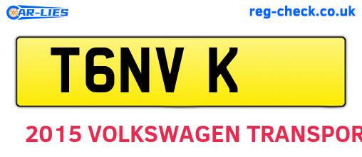 T6NVK are the vehicle registration plates.