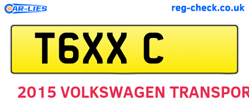 T6XXC are the vehicle registration plates.