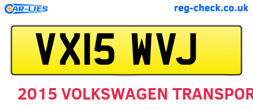 VX15WVJ are the vehicle registration plates.