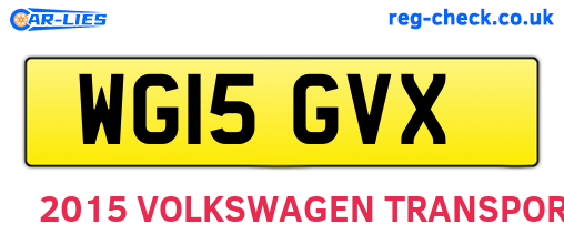 WG15GVX are the vehicle registration plates.