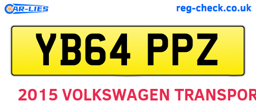 YB64PPZ are the vehicle registration plates.