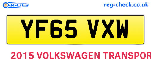 YF65VXW are the vehicle registration plates.