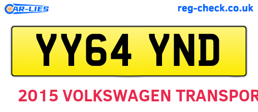YY64YND are the vehicle registration plates.