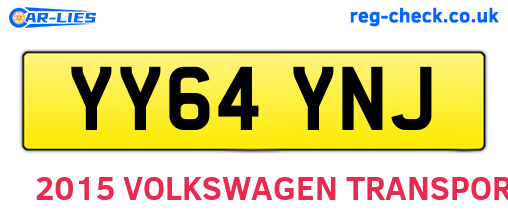 YY64YNJ are the vehicle registration plates.