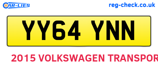 YY64YNN are the vehicle registration plates.