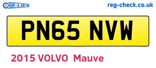 PN65NVW are the vehicle registration plates.