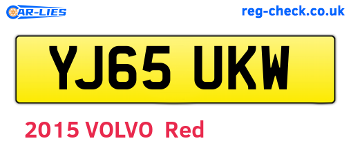 YJ65UKW are the vehicle registration plates.