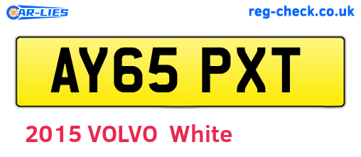 AY65PXT are the vehicle registration plates.