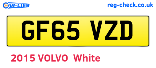 GF65VZD are the vehicle registration plates.