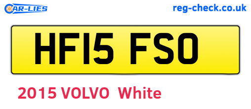 HF15FSO are the vehicle registration plates.