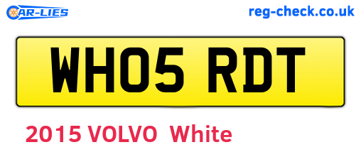 WH05RDT are the vehicle registration plates.