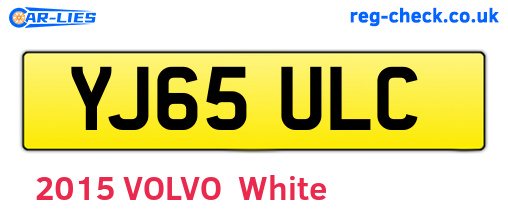 YJ65ULC are the vehicle registration plates.