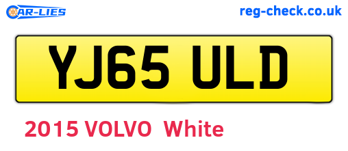 YJ65ULD are the vehicle registration plates.