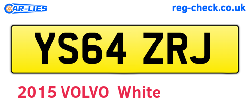 YS64ZRJ are the vehicle registration plates.