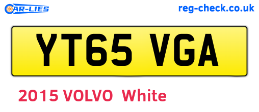 YT65VGA are the vehicle registration plates.