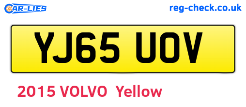 YJ65UOV are the vehicle registration plates.