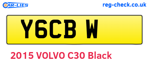 Y6CBW are the vehicle registration plates.