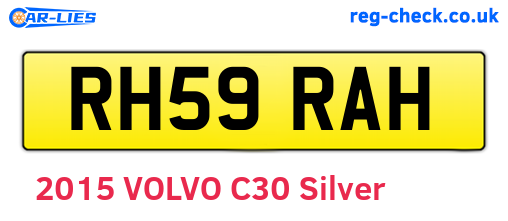 RH59RAH are the vehicle registration plates.