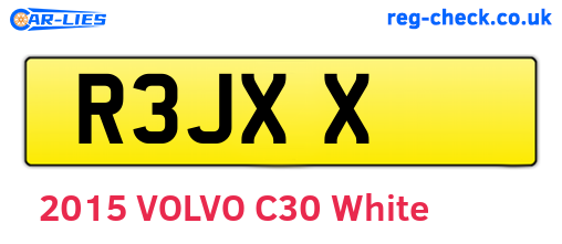 R3JXX are the vehicle registration plates.