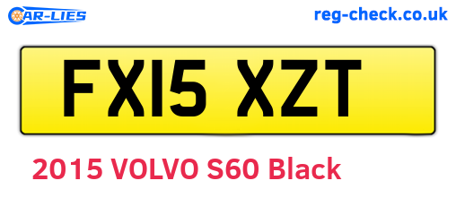 FX15XZT are the vehicle registration plates.