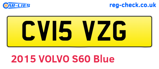 CV15VZG are the vehicle registration plates.