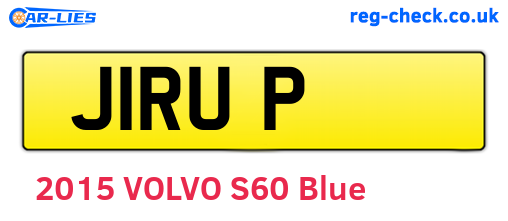 J1RUP are the vehicle registration plates.
