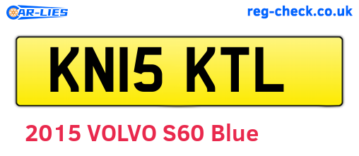 KN15KTL are the vehicle registration plates.