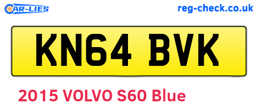 KN64BVK are the vehicle registration plates.