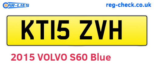 KT15ZVH are the vehicle registration plates.