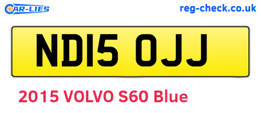 ND15OJJ are the vehicle registration plates.