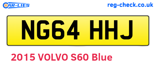 NG64HHJ are the vehicle registration plates.