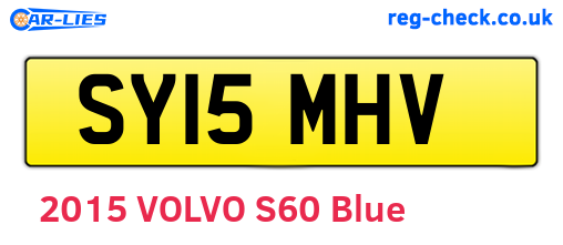 SY15MHV are the vehicle registration plates.