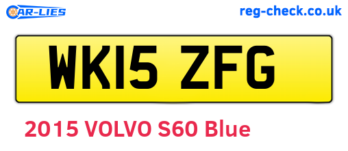 WK15ZFG are the vehicle registration plates.