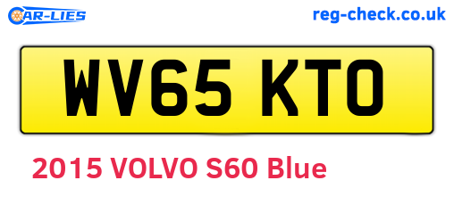 WV65KTO are the vehicle registration plates.