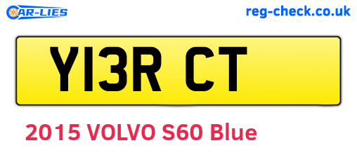 Y13RCT are the vehicle registration plates.