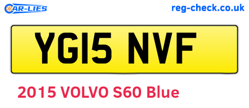 YG15NVF are the vehicle registration plates.
