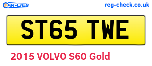 ST65TWE are the vehicle registration plates.