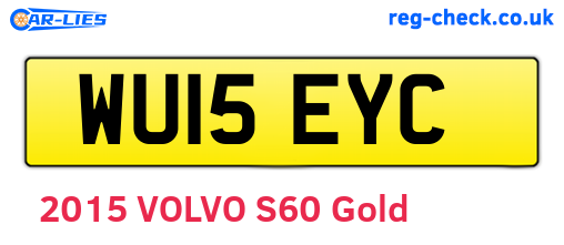 WU15EYC are the vehicle registration plates.