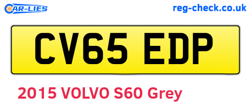 CV65EDP are the vehicle registration plates.