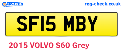 SF15MBY are the vehicle registration plates.