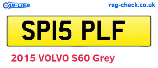 SP15PLF are the vehicle registration plates.