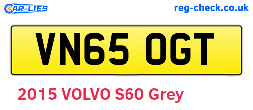 VN65OGT are the vehicle registration plates.