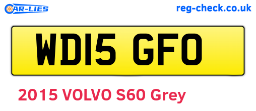 WD15GFO are the vehicle registration plates.