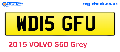 WD15GFU are the vehicle registration plates.