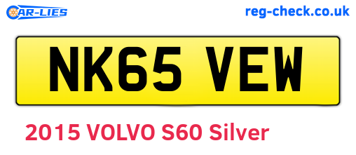 NK65VEW are the vehicle registration plates.