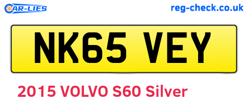 NK65VEY are the vehicle registration plates.