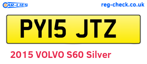 PY15JTZ are the vehicle registration plates.