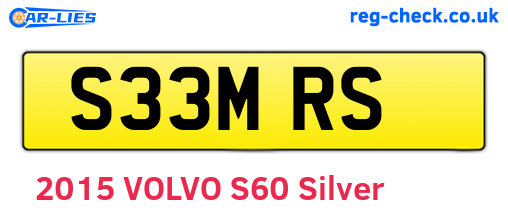 S33MRS are the vehicle registration plates.