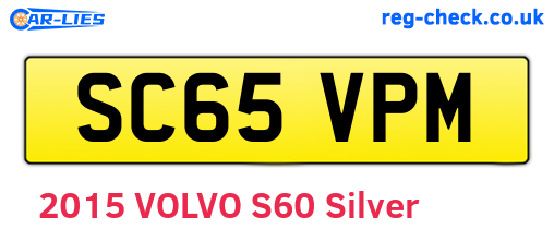 SC65VPM are the vehicle registration plates.