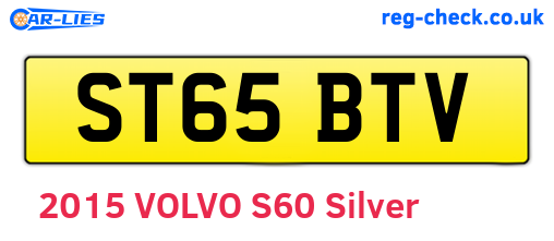 ST65BTV are the vehicle registration plates.
